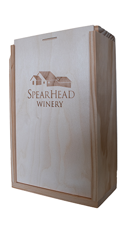 Branded Two Bottle Wooden Box